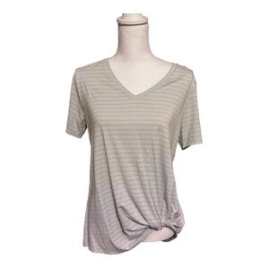 NWT Matty M Women’s V-Neck Twist Front Tee Sage
